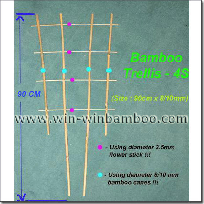ladder shaped bamboo trellis