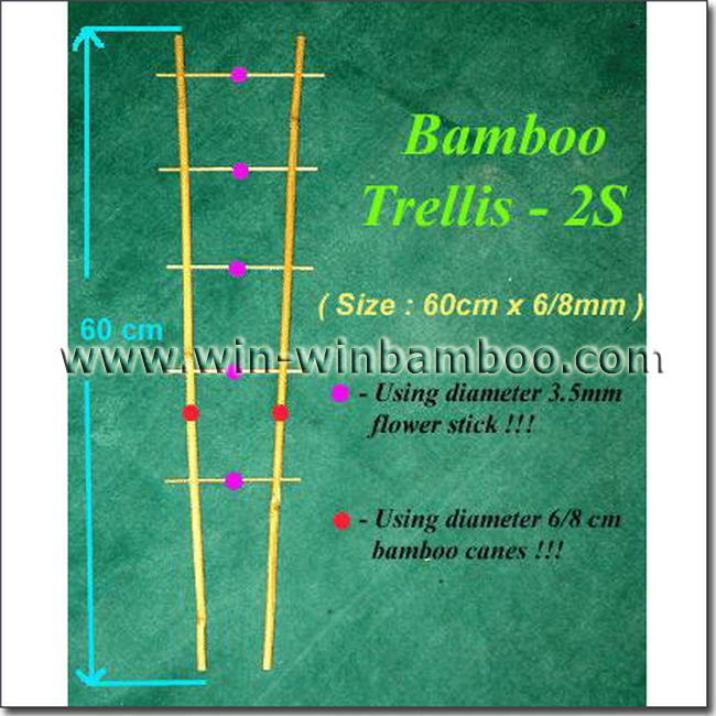 ladder shaped bambu trellis