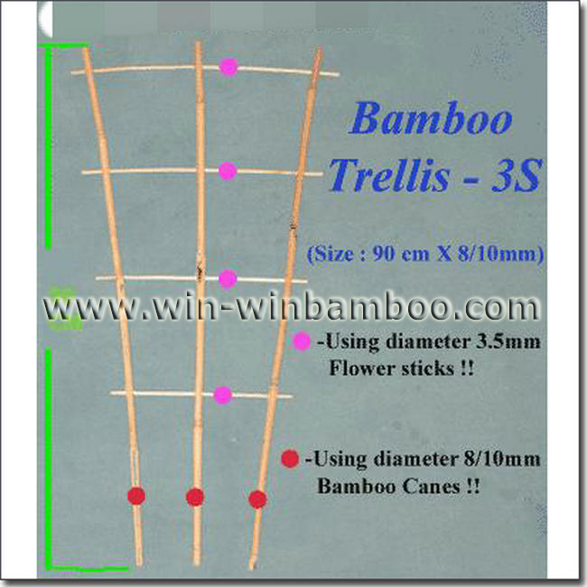 ladder trellis bambu