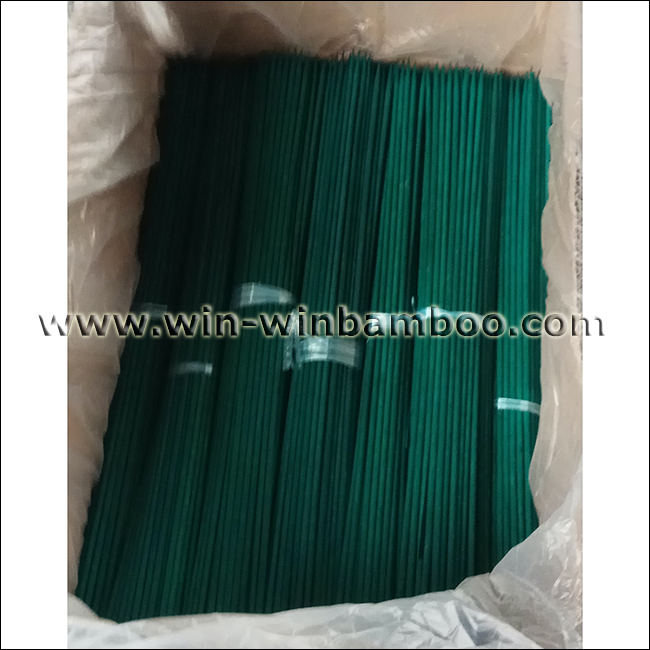 dyed color green bamboo flower sticks