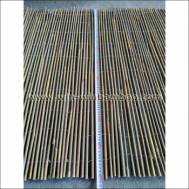 Bamboo fences of wire lines woven outside stakes for garden