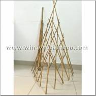 Expandable folding bamboo trellis fence- pyramid / tower shapes