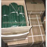 Garden bamboo flower sticks dyed green color of one-end pointed