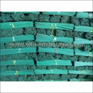 Moso bamboo flower sticks of one end pointed dyed green color for flower support